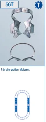 Kofferdamklammer Ivory 56T