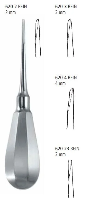 Rothävel Bein 4mm rak 14cm