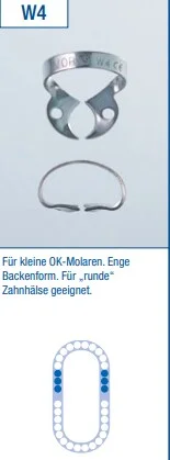 Kofferdamklammer Ivory W4