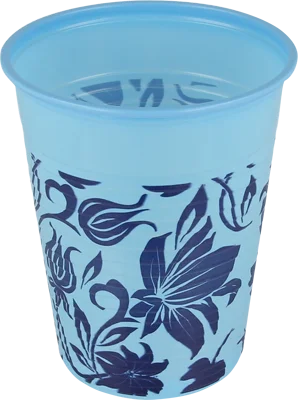 Plastbägare Monoart Flower Blå 180ml 1000st