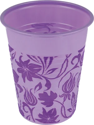 Plastbägare Monoart Flower Lila 180ml 1000st