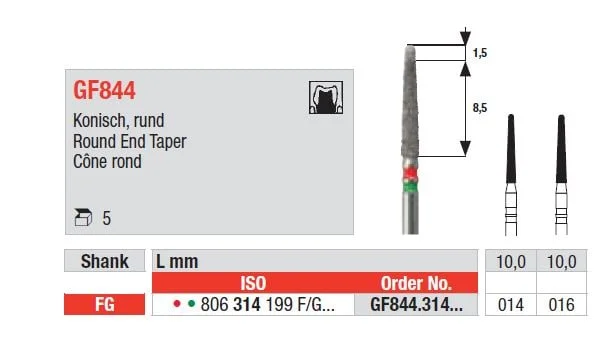 FG Diamantborr TwoGrit GF844/016 5st