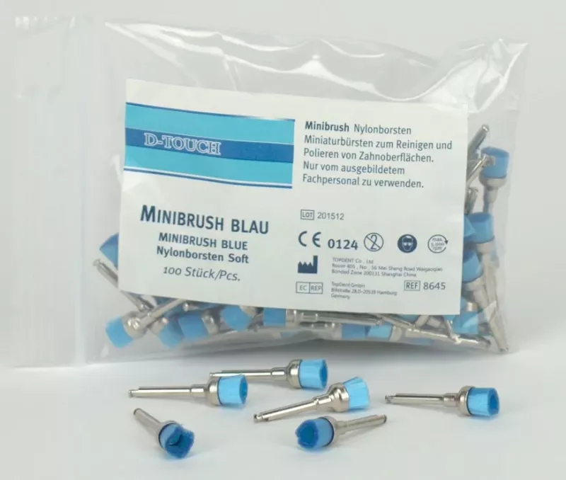 Vst Mini-ZR-Borste D-Touch Blå 100st