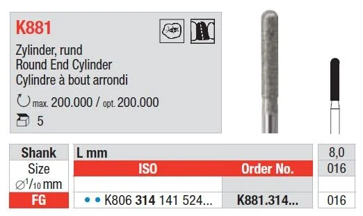 FG Diamantborr K881 016 kronslitsare 5st