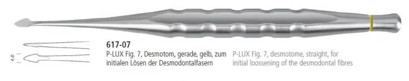 P-LUX Luxation gul rak 4,0mm
