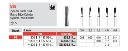 FG Diamantborr 838 009 5st