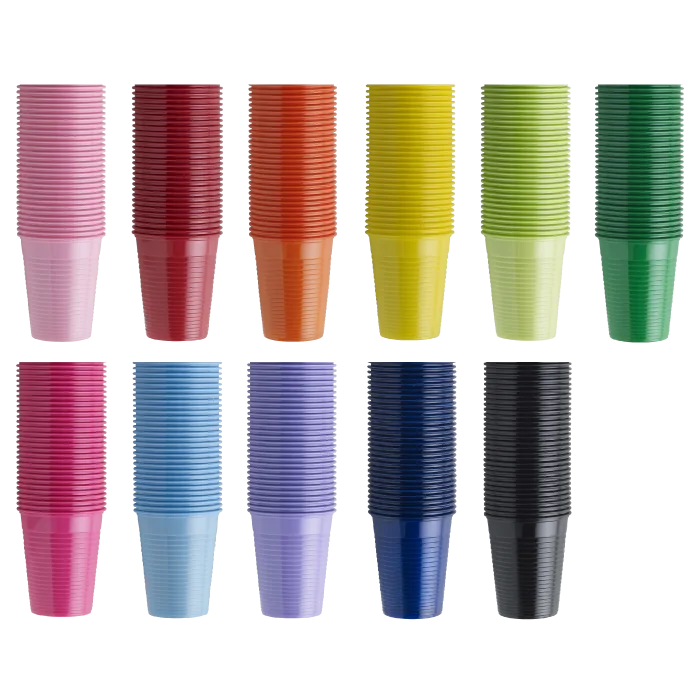 Plastbägare Monoart Vinröd 180ml 3000st