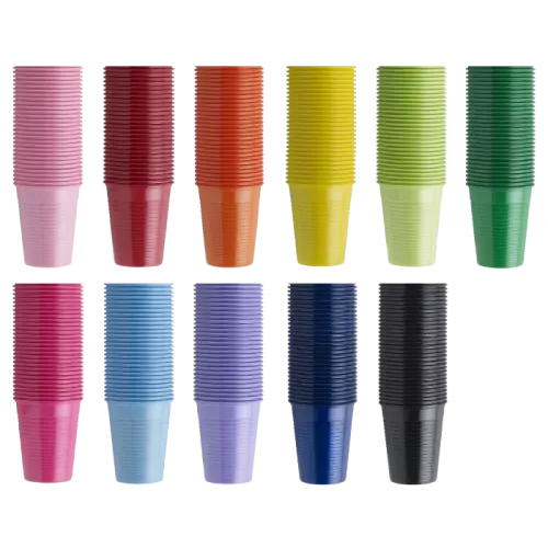 Plastbägare Monoart Vinröd 180ml 3000st