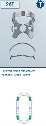 Kofferdamklammer Ivory 2AT
