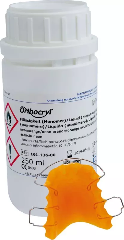 Orthocryl vätska neonorange 250ml
