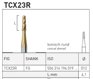 FG HM Borr TCX23R 012 kronslitsare 5st