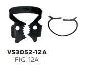 Vision Kofferdamklammer svart tandad nr 12A