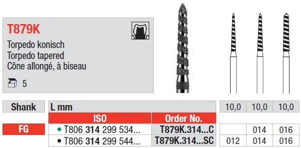 FG Diamantborr T879K.014 C 5st