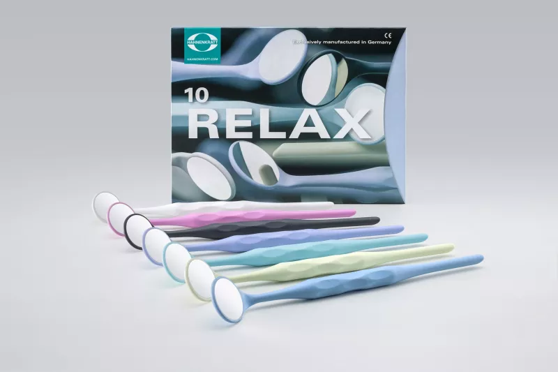 Munspegel Relax FS Ultra plan 4 blå med skaft 10st