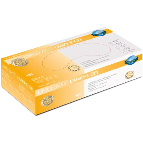 Handske Latex Lano-E gel XS 100st