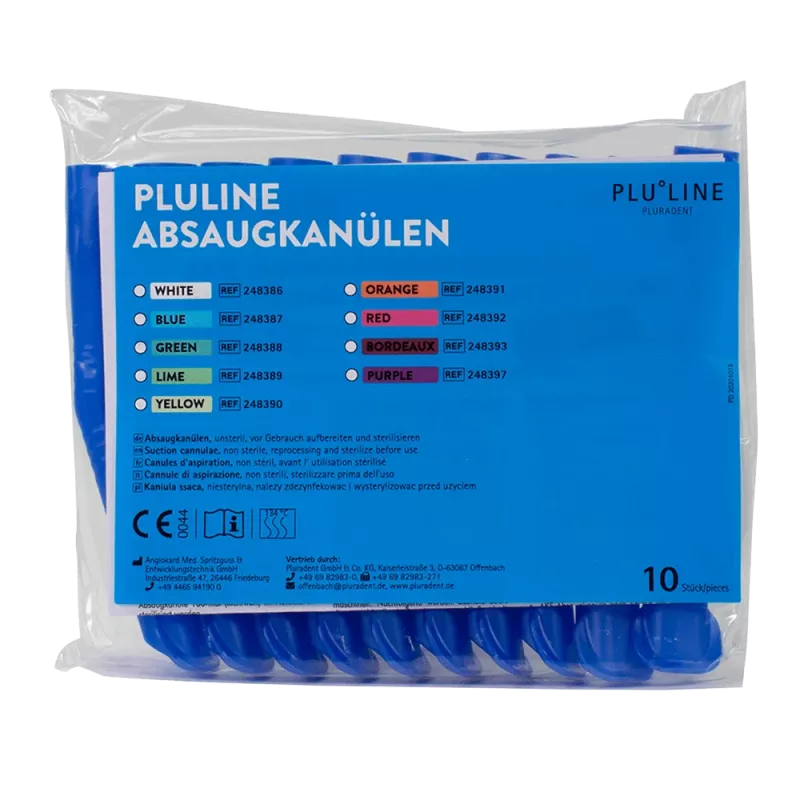 Sugrör PluLine blå 10st