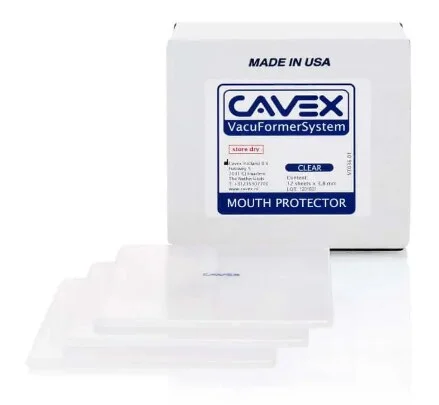 Cavex Mouth Protector Transparent 3,8 x 125 x 125 mm, 12st