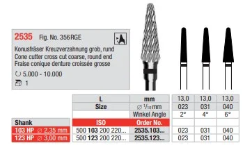 Parallelfräs HM 2635.023 Hk 3mm st