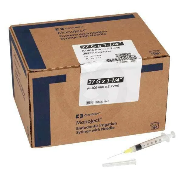 Spolspruta 3ml med kanyl 27G 0,4mm 100st