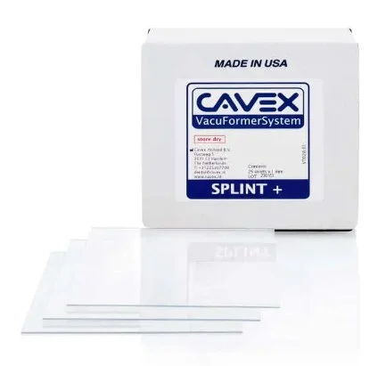 Cavex Splint+ Transparent 1,0 x 125 x 125 mm, 25st