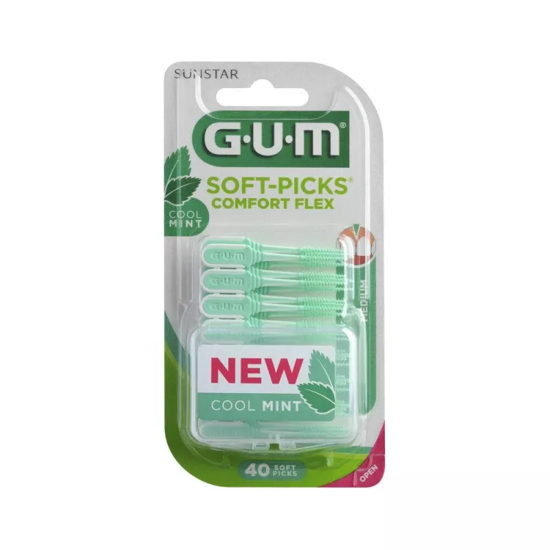 GUM Soft-Picks Comfort Flex Medium 40st+etui