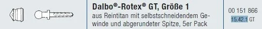 Dalbo Rotex GT storlek 1 komplett 15.42.1