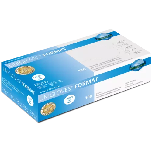 Handske Nitril Format vit L 100st