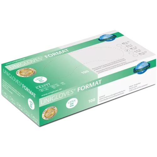 Handske Nitril Format vit M 100st