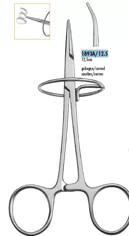 Kronhållartång 12,5cm böjd