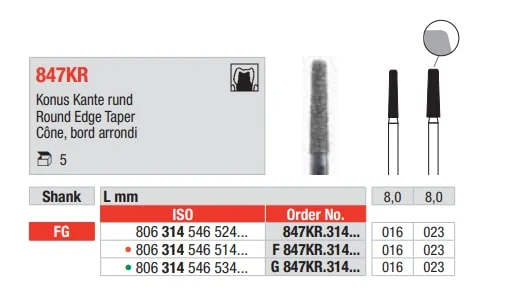 FG Diamantborr F 847KR.023 5st
