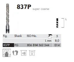 FG Diamantborr 837 P 014 MEIPREP 5st