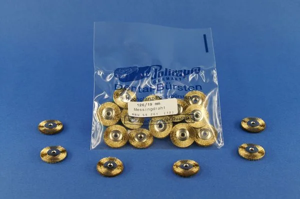 Polerborste Mässingstråd 21mm 12st