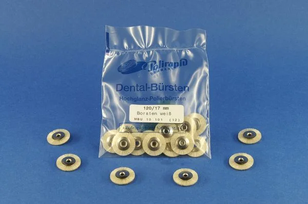 Putstrissa vit borst 21mm 6st