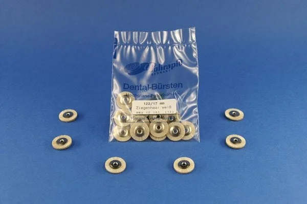 Putstrissa vit gethår 17mm 6st