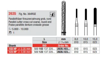 Parallelfräs HM 2635.023 Hk st