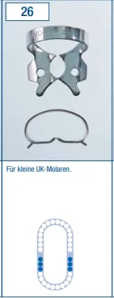 Kofferdamklammer Ivory 26