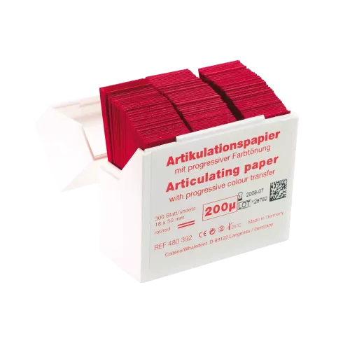 Artikulationspapper Röd 18x50mm 200my 300st