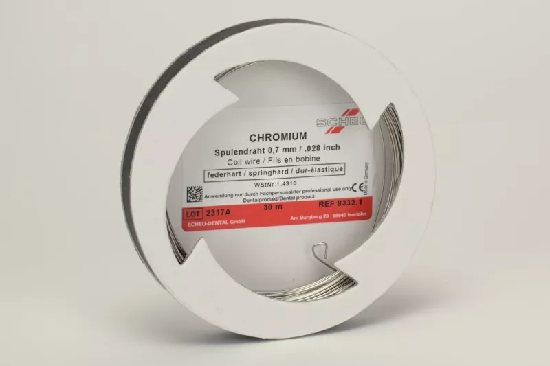 Chromium Klammertråd 0,7mm fjäderhård 30m