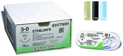 Sutur Ethicon Ethilon svart 5-0 M1 0,45 36st