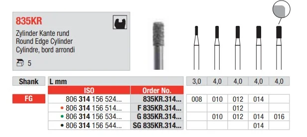 FG Diamantborr 835KR.010 5st