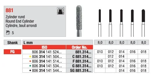 FG Diamantborr 881.014 5st