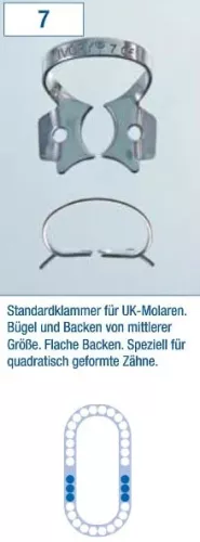 Kofferdamklammer Ivory 7