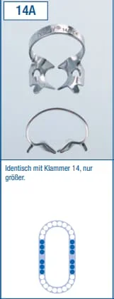 Kofferdamklammer Ivory 14A