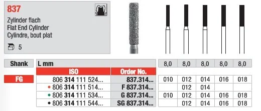 FG Diamantborr 837.014 5st