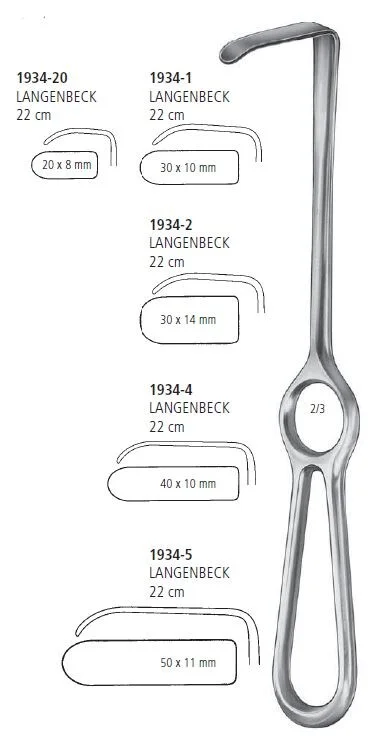 Sårhake Langenbeck 10x40mm