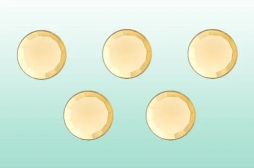 Tandsmycke Champagne 2,0mm 5st