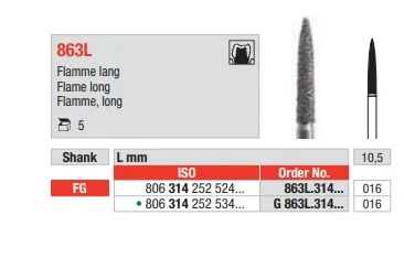 FG Diamantborr 863L 014 5st