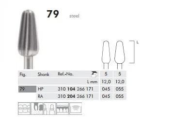 Hst Stål Fräs 79 045 5st