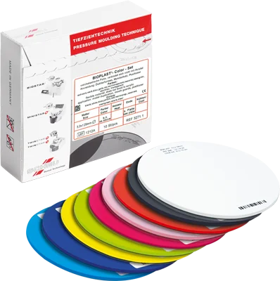 Bioplast 3,0x125mm rund blå-transpa 10st