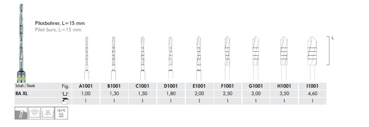 Pilotborr B1001 1,34x15mm Vst XL